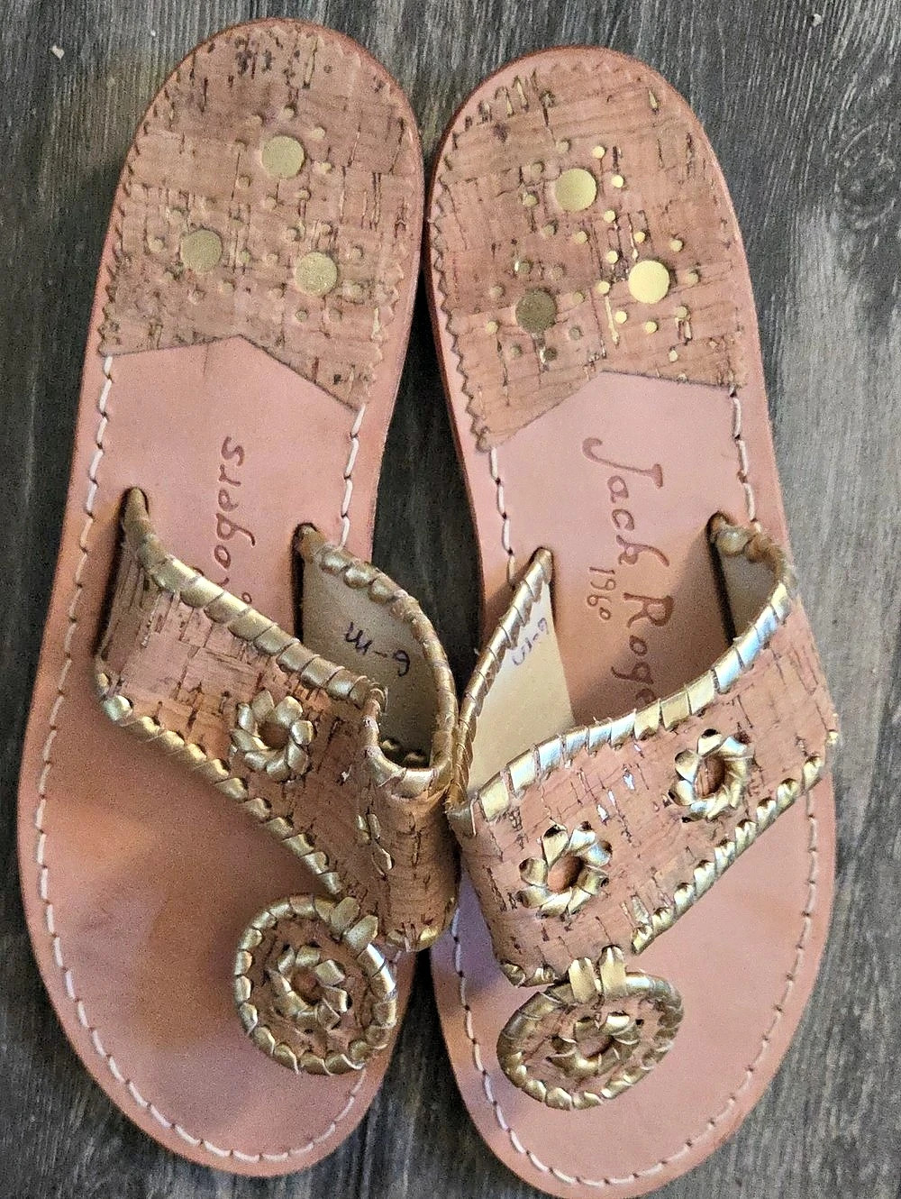 Jack Rogers Jacks Cork Gold Sandals